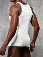 Мужская белая майка в мелкий рубчик Doreanse Ribbed Modal Collection 2045c02